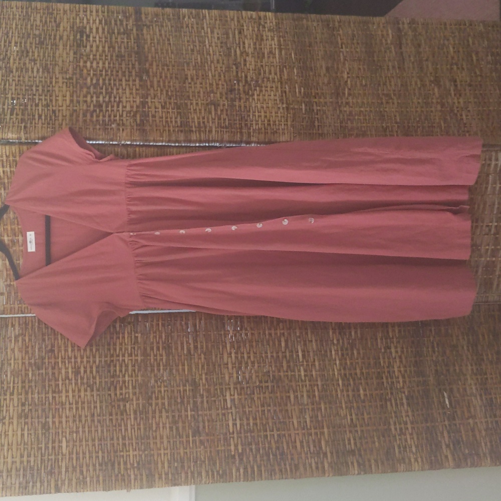 NATURAL LIFE Terracotta Button-Down Maxi Dress